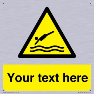 Custom Warning diving area